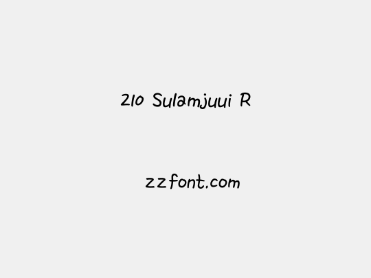 210 Sulamjuui R