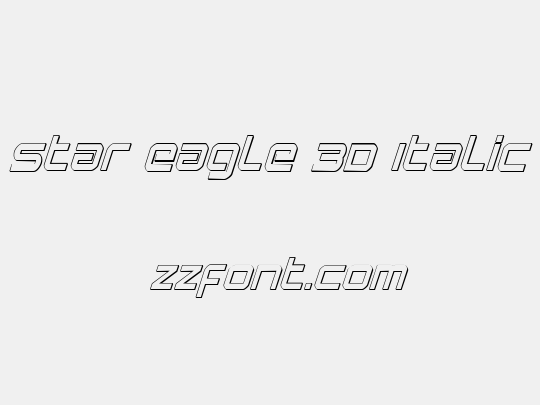 Star Eagle 3D Italic