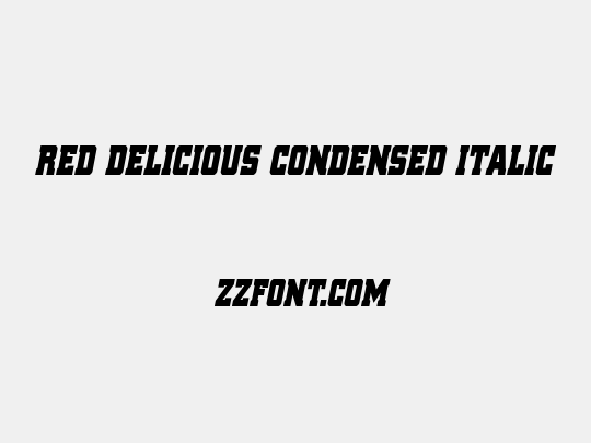 Red Delicious Condensed Italic