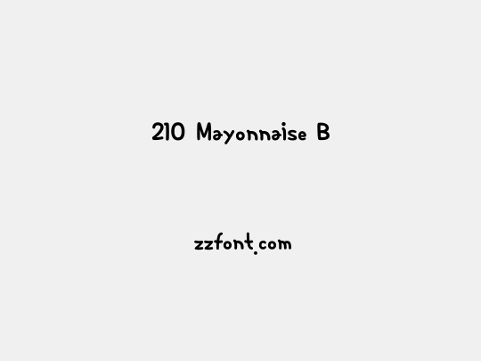 210 Mayonnaise B