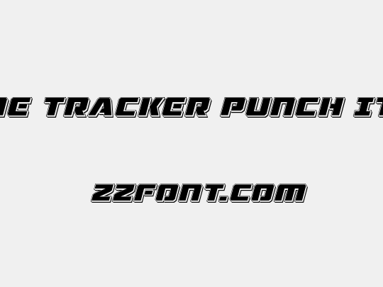 Drone Tracker Punch Italic