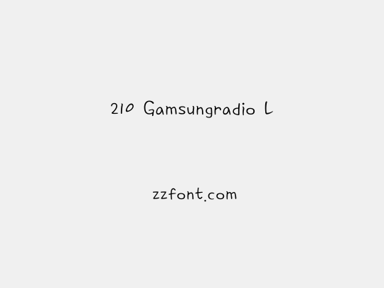 210 Gamsungradio L