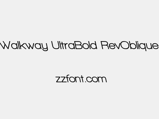 Walkway UltraBold RevOblique