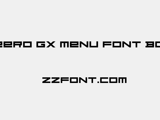 F-Zero GX Menu Font Bold