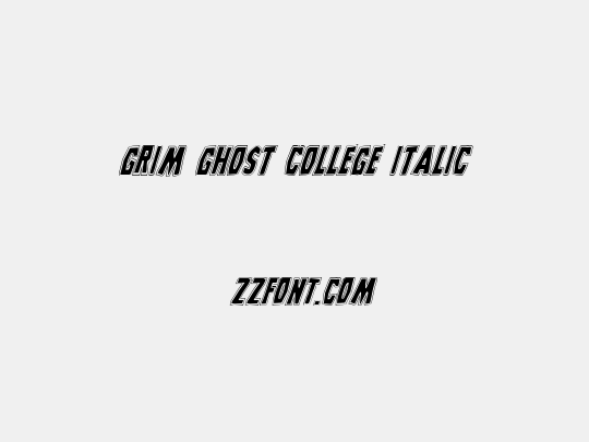 Grim Ghost College Italic