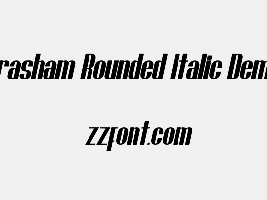 Brasham Rounded Italic Demo