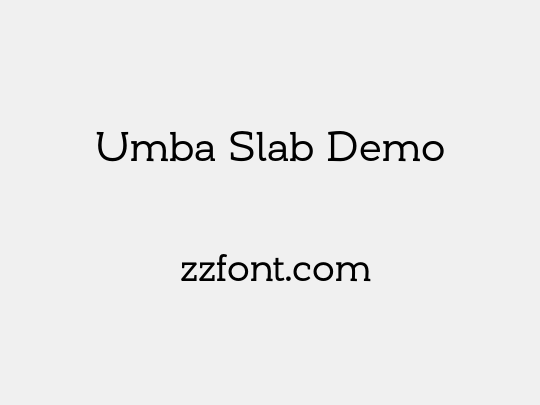 Umba Slab Demo