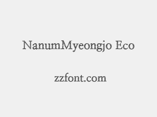 NanumMyeongjo Eco