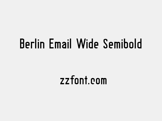 Berlin Email Wide Semibold