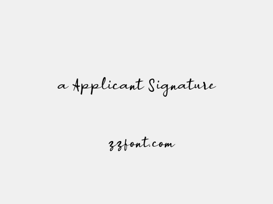 a Applicant Signature