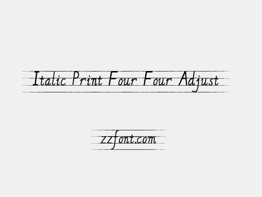 Italic Print Four Four Adjust