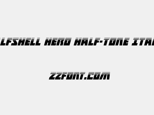 Halfshell Hero Half-Tone Italic