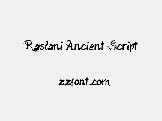 Raslani Ancient Script