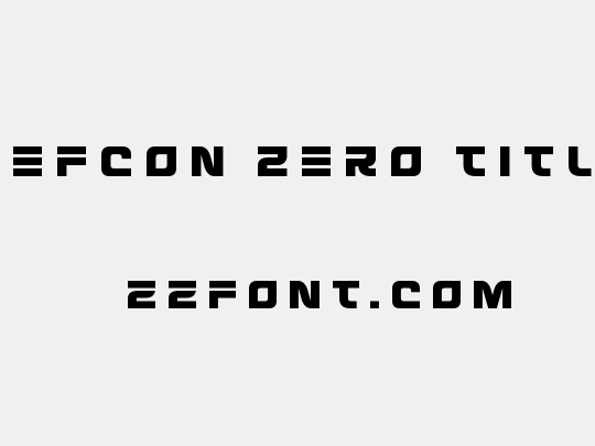 Defcon Zero Title