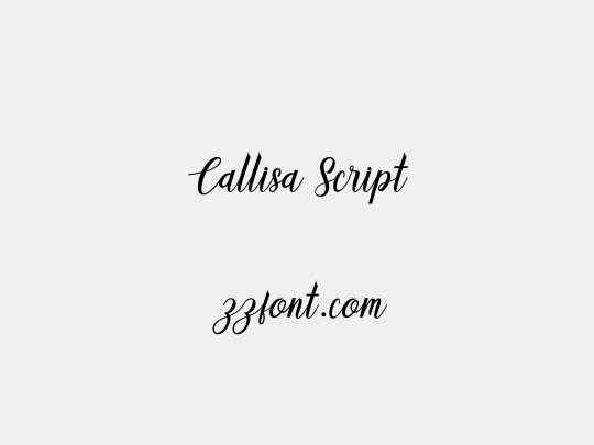 Callisa Script