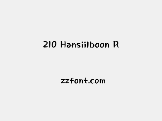 210 Hansiilboon R