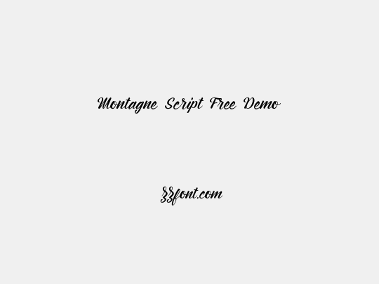 Montagne Script Free Demo