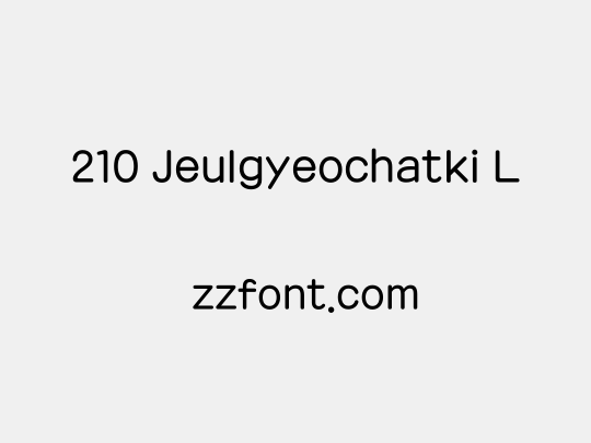 210 Jeulgyeochatki L