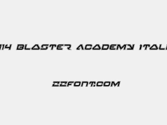 4114 Blaster Academy Italic