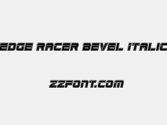 Edge Racer Bevel Italic