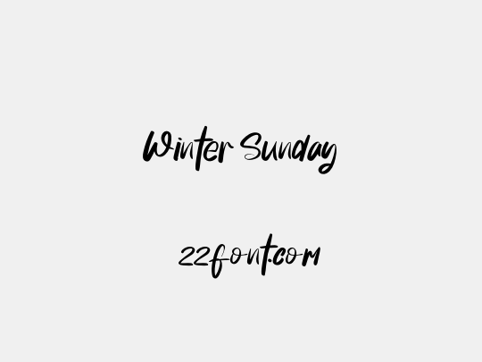 Winter Sunday