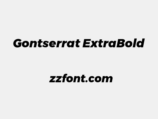 Gontserrat ExtraBold