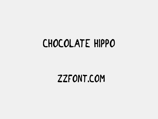 Chocolate Hippo