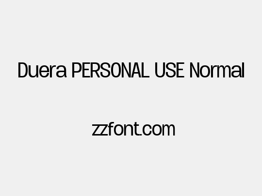 Duera PERSONAL USE Normal