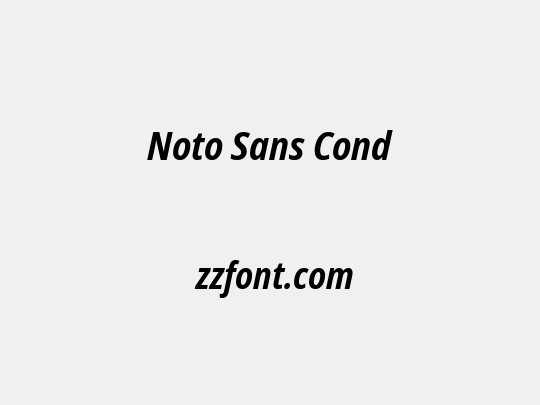 Noto Sans Cond