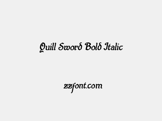 Quill Sword Bold Italic