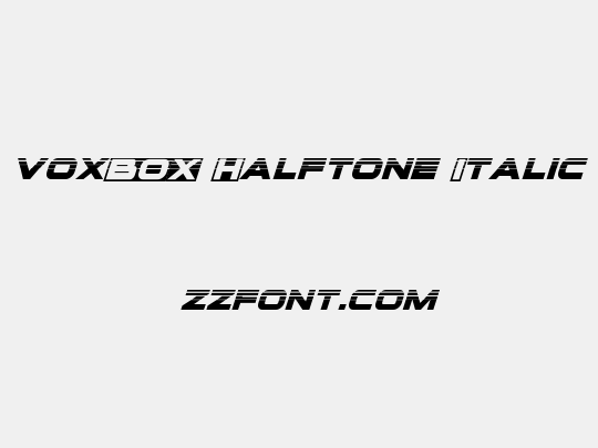 voxBOX Halftone Italic