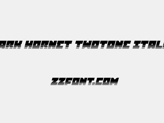 Dark Hornet Twotone Italic