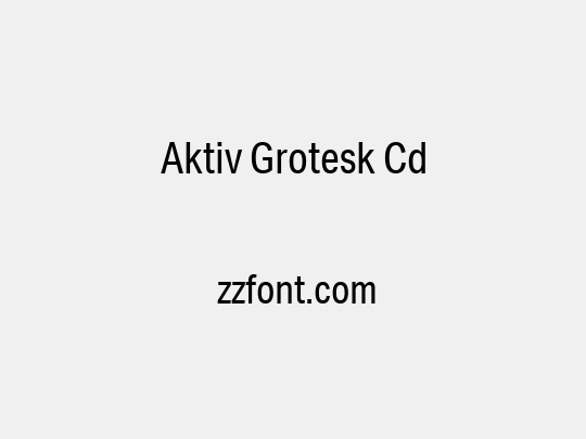 Aktiv Grotesk Cd