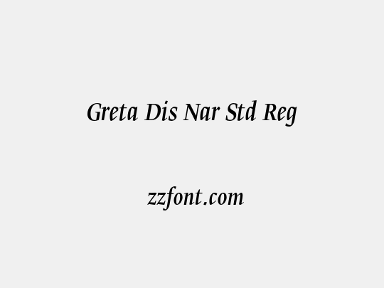 Greta Dis Nar Std Reg