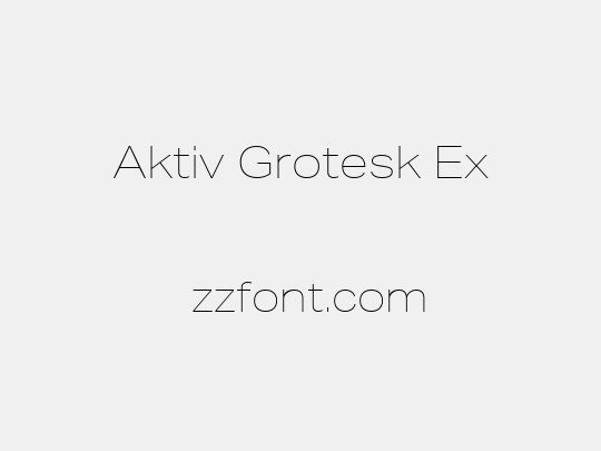 Aktiv Grotesk Ex