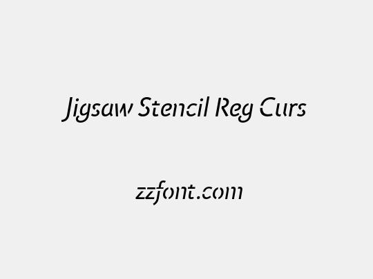 Jigsaw Stencil Reg Curs