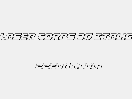 Laser Corps 3D Italic