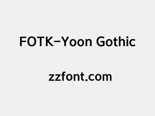 FOTK-Yoon Gothic