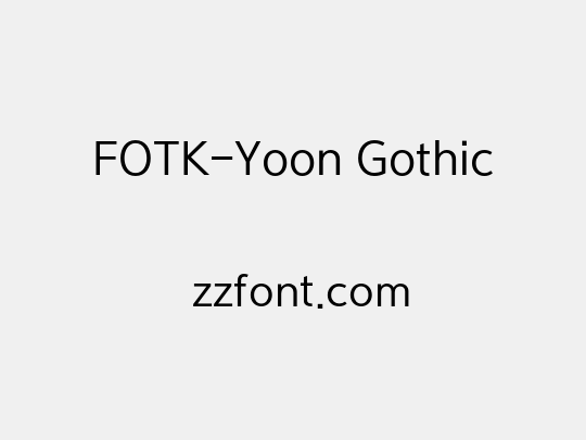 FOTK-Yoon Gothic