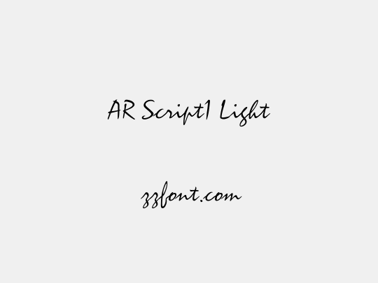 AR Script1 Light