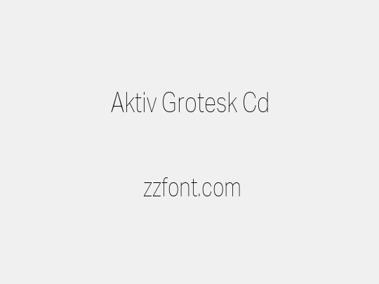 Aktiv Grotesk Cd