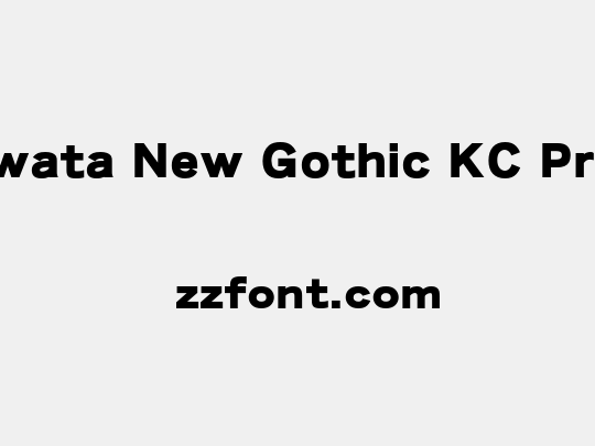 Iwata New Gothic KC Pro