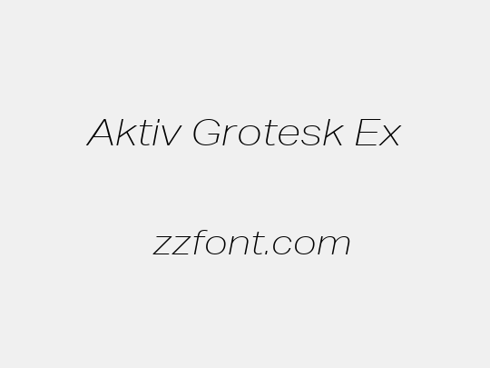 Aktiv Grotesk Ex