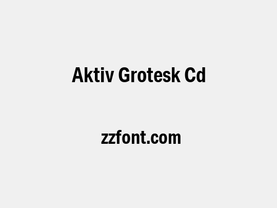 Aktiv Grotesk Cd