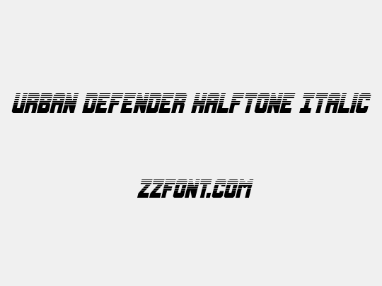 Urban Defender Halftone Italic