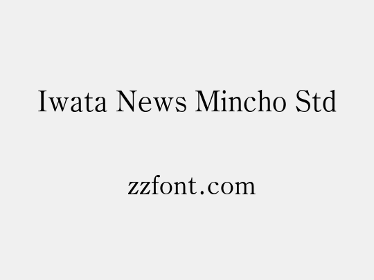 Iwata News Mincho Std