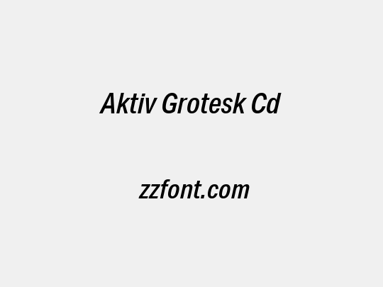 Aktiv Grotesk Cd