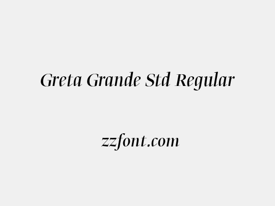 Greta Grande Std Regular