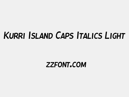 Kurri Island Caps Italics Light