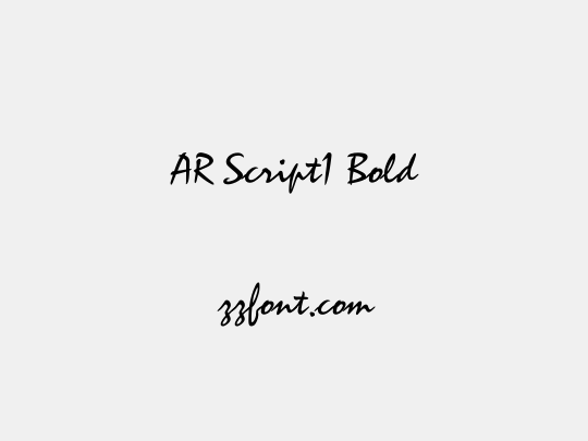 AR Script1 Bold